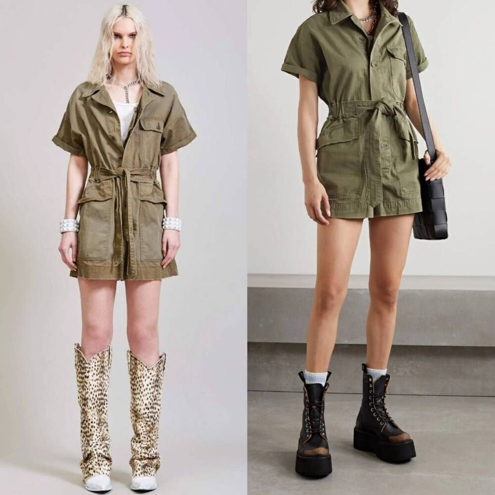 R13 Surplus Romper - Olive XS $1096